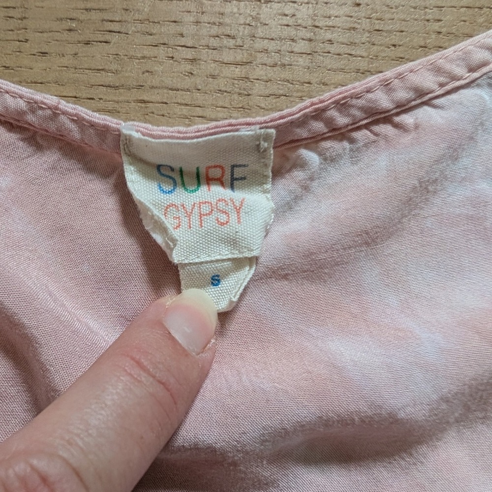 Surf Gypsy Cover Up Tunic Top Tie Dye Tassels Beach Resort Wear‎ Small - Picture 3 of 6